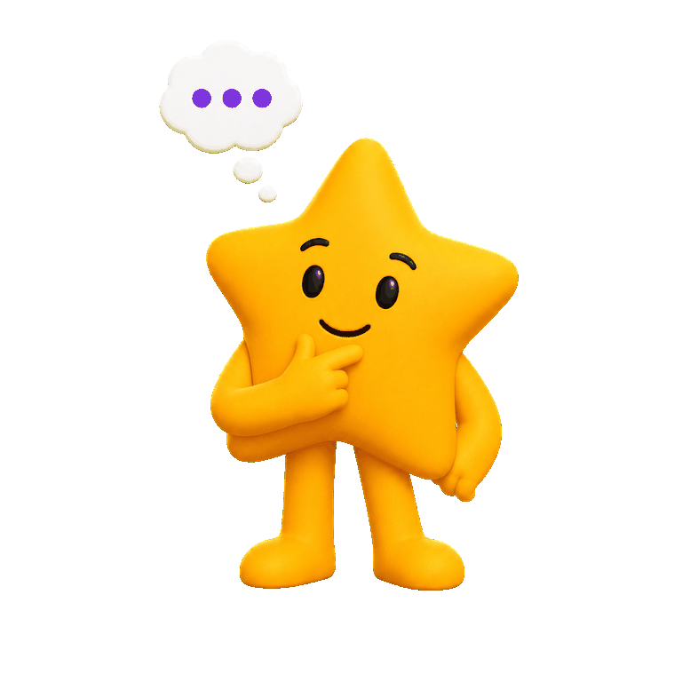Echo the pitchMe star thinking, with a thought bubble